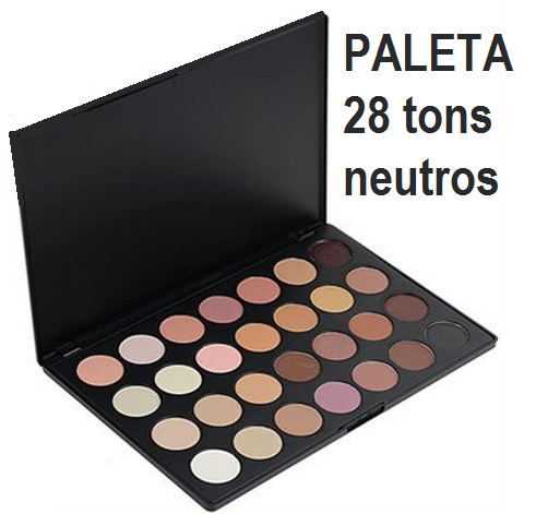 Paleta de sombras 28 cores neutras (Cod. 006)